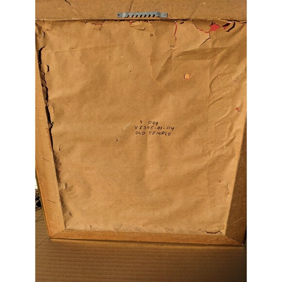 'The Old Temple' By Hubert Robert Gold Framed Oil Painting Reproduction Vtg 1787 - Picture 3 of 6